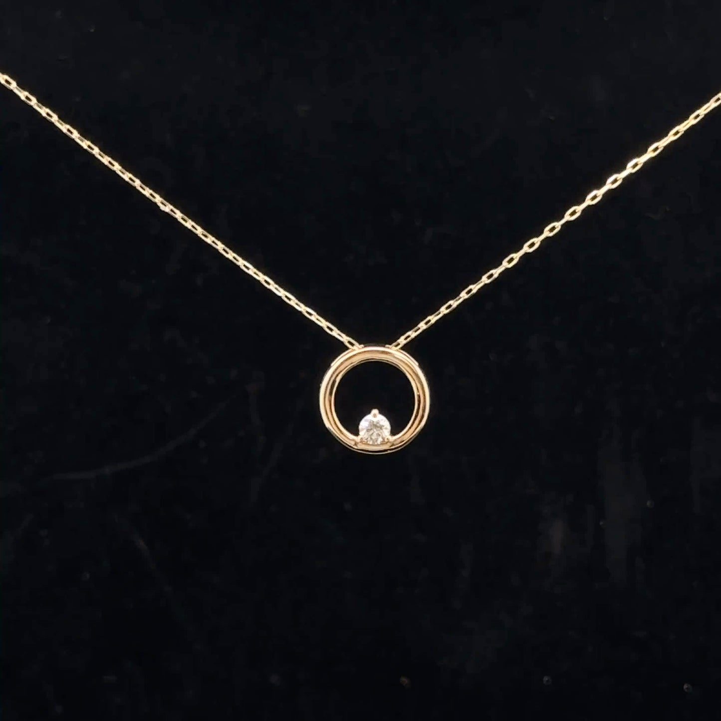 Circle in circle 0.10ctw G/I1 - 10KY - Natural Diamond - 52048