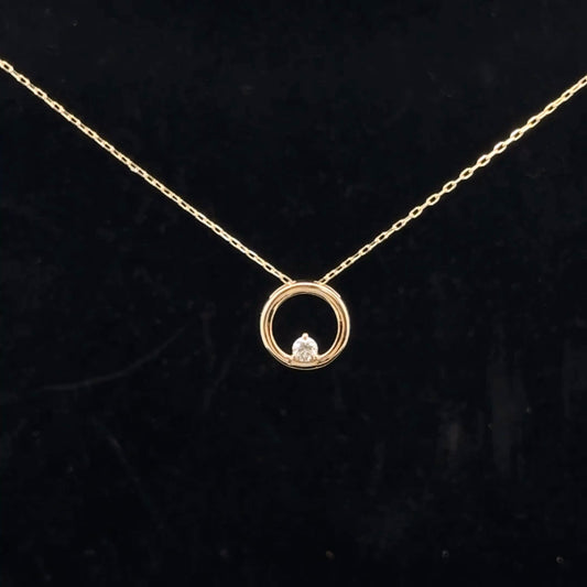 Circle in circle 0.10ctw G/I1 - 10KY - Natural Diamond - 52048