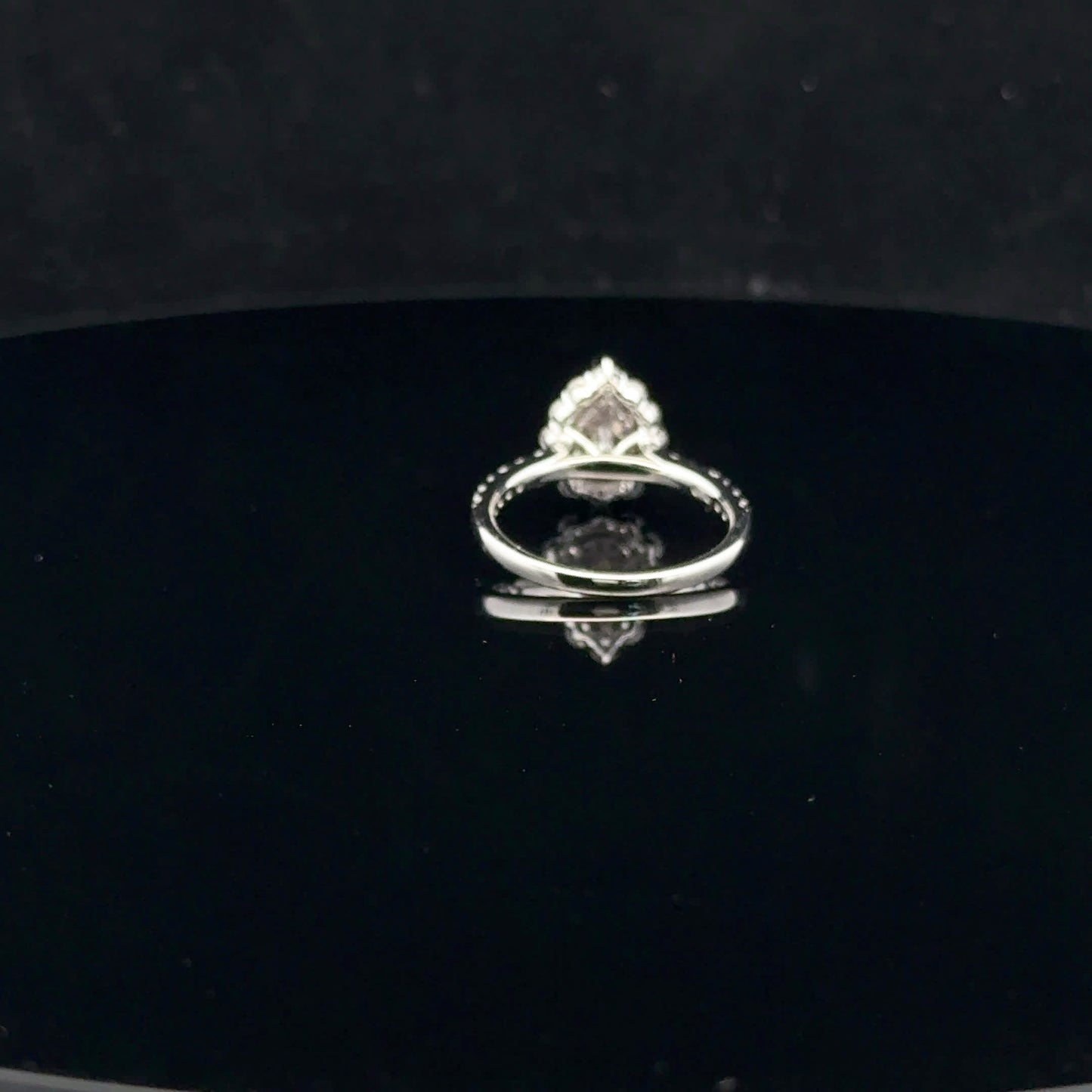 Pear triple halo 1ctw 0.25ct F/SI1 - 14KW - Natural Diamond - 52053