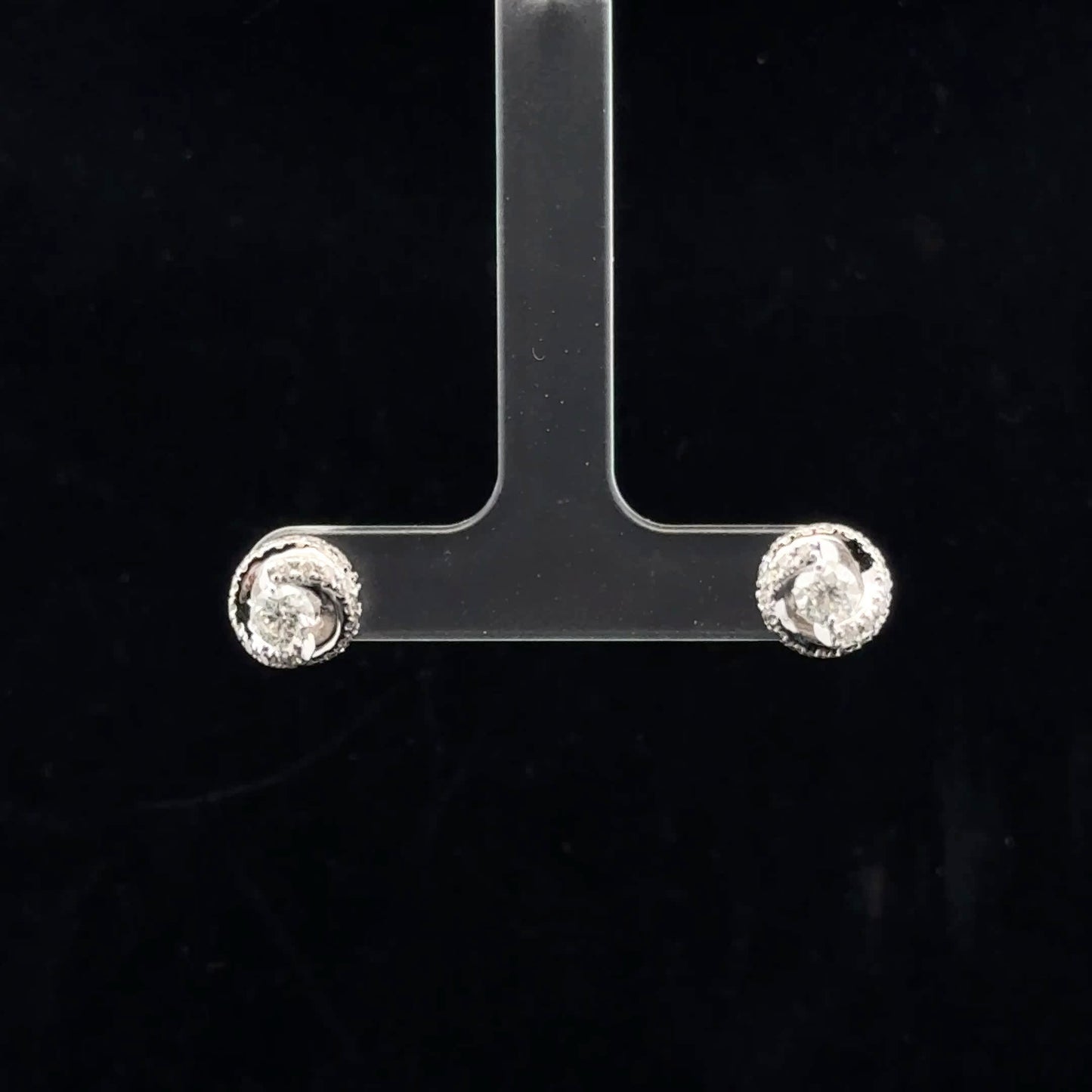 Swirl Studs 1ctw 0.80ct G/I1 - 10KW - Natural Diamond - 52061