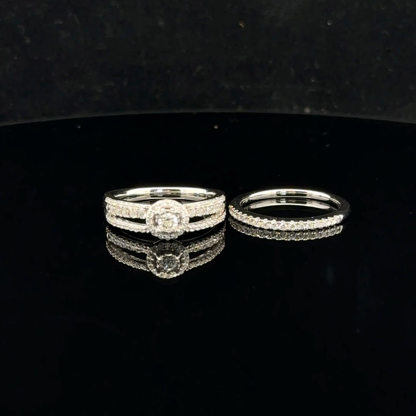Split Bridal Set 0.75ctw 0.20ct G/SI1 - 10KW - Natural Diamond - 52064