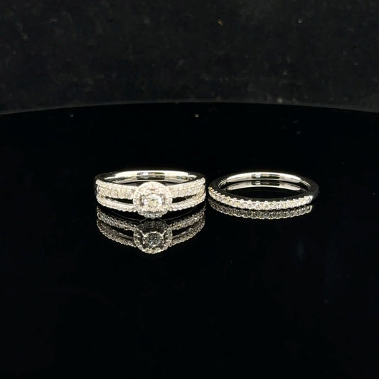 Split Bridal Set 0.75ctw 0.20ct G/SI1 - 10KW - Natural Diamond - 52064