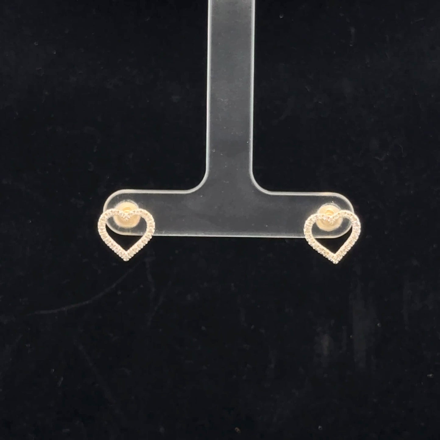 Heart Studs 0.15ctw H/I1 - 10KY - Natural Diamond - 52068
