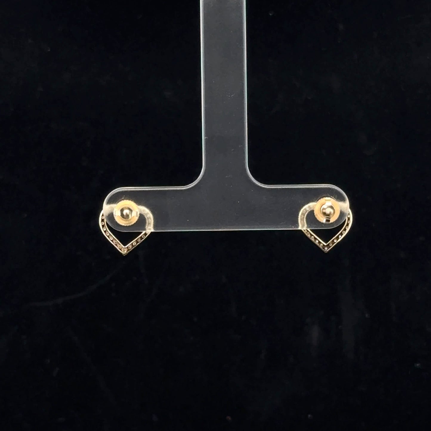 Heart Studs 0.15ctw H/I1 - 10KY - Natural Diamond - 52068