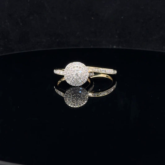 Round Bridal Set 1ctw G/SI2 - 10KY - Natural Diamond - 52073