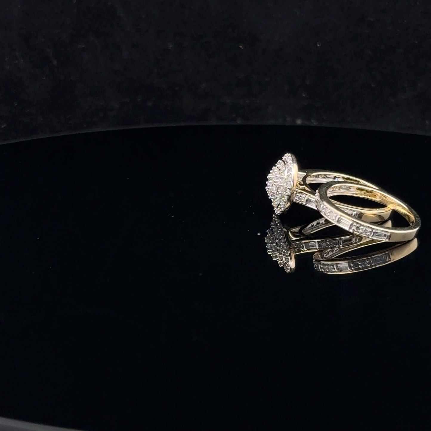 Round Bridal Set 1ctw G/SI2 - 10KY - Natural Diamond - 52073