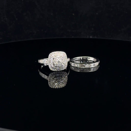 Square Bridal Set 1ctw G/SI2 - 10KW - Natural Diamond - 52072