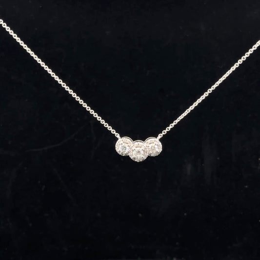 Triple Halo 0.50ctw F/SI2 - 10KW - Natural Diamond - 52070