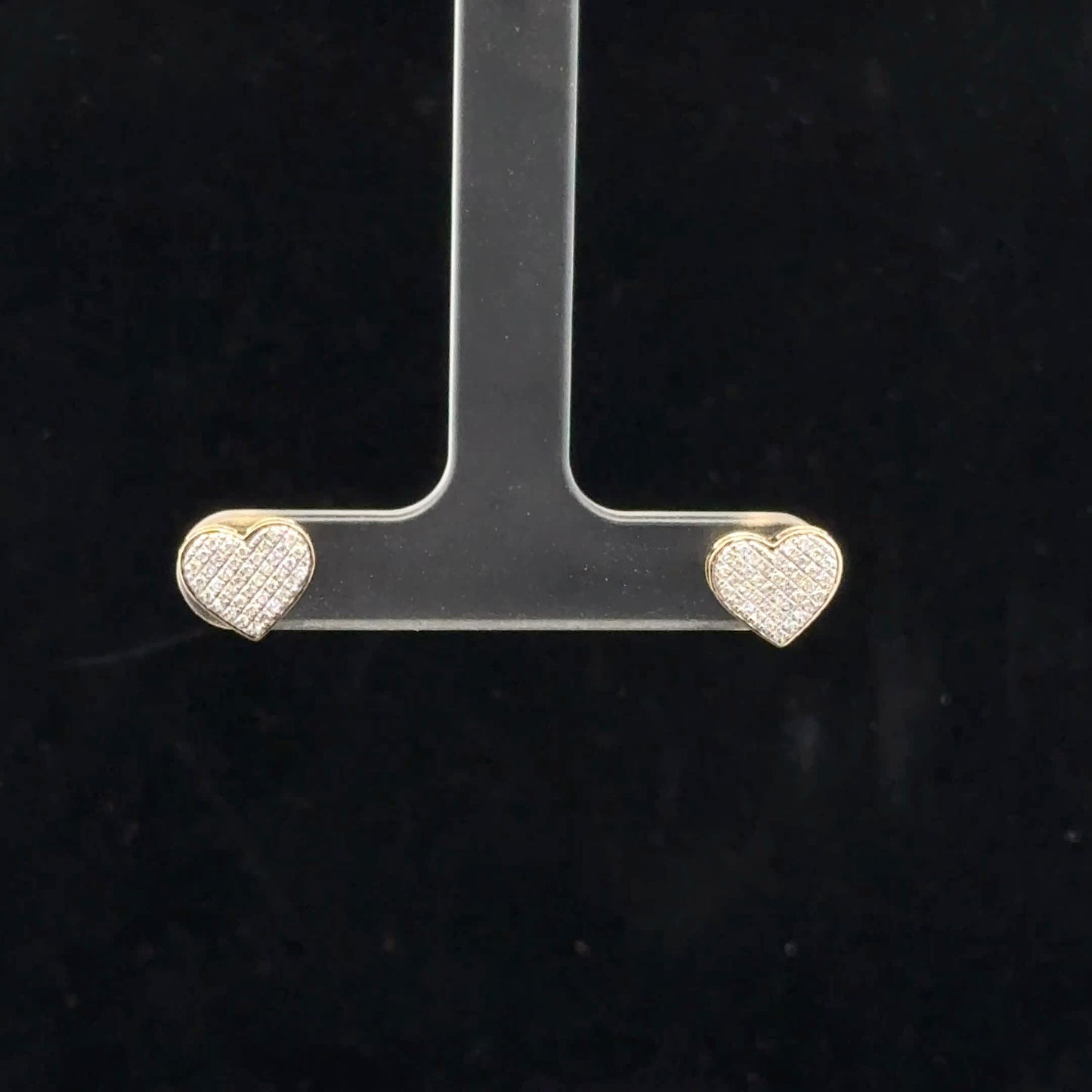 Heart Studs 0.25ctw G/I1 - 10KY - Natural Diamond - 52081
