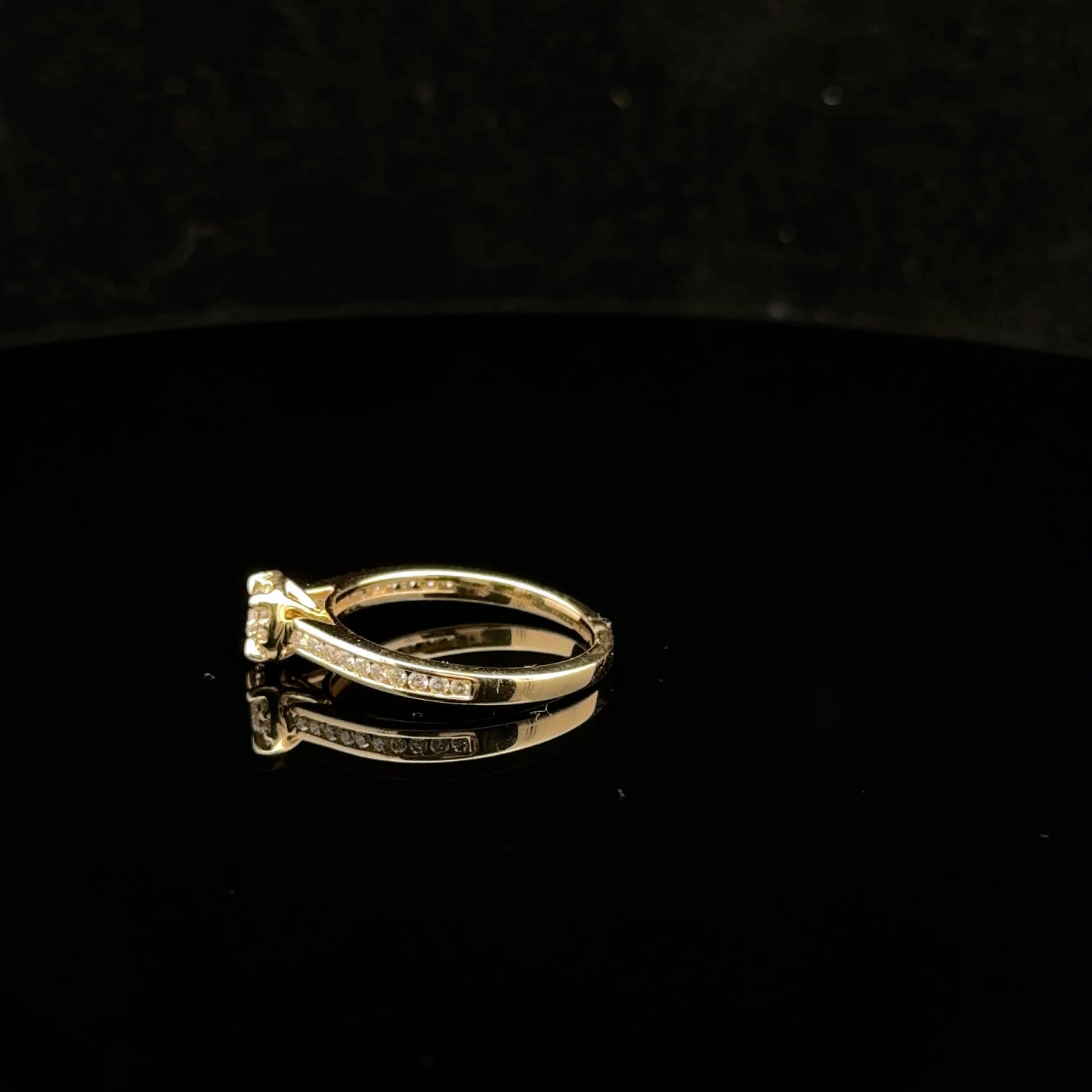 0.50ctw 0.25ct G/SI1 #7 Four Prong Halo - 14KY - Natural Diamond - 53002