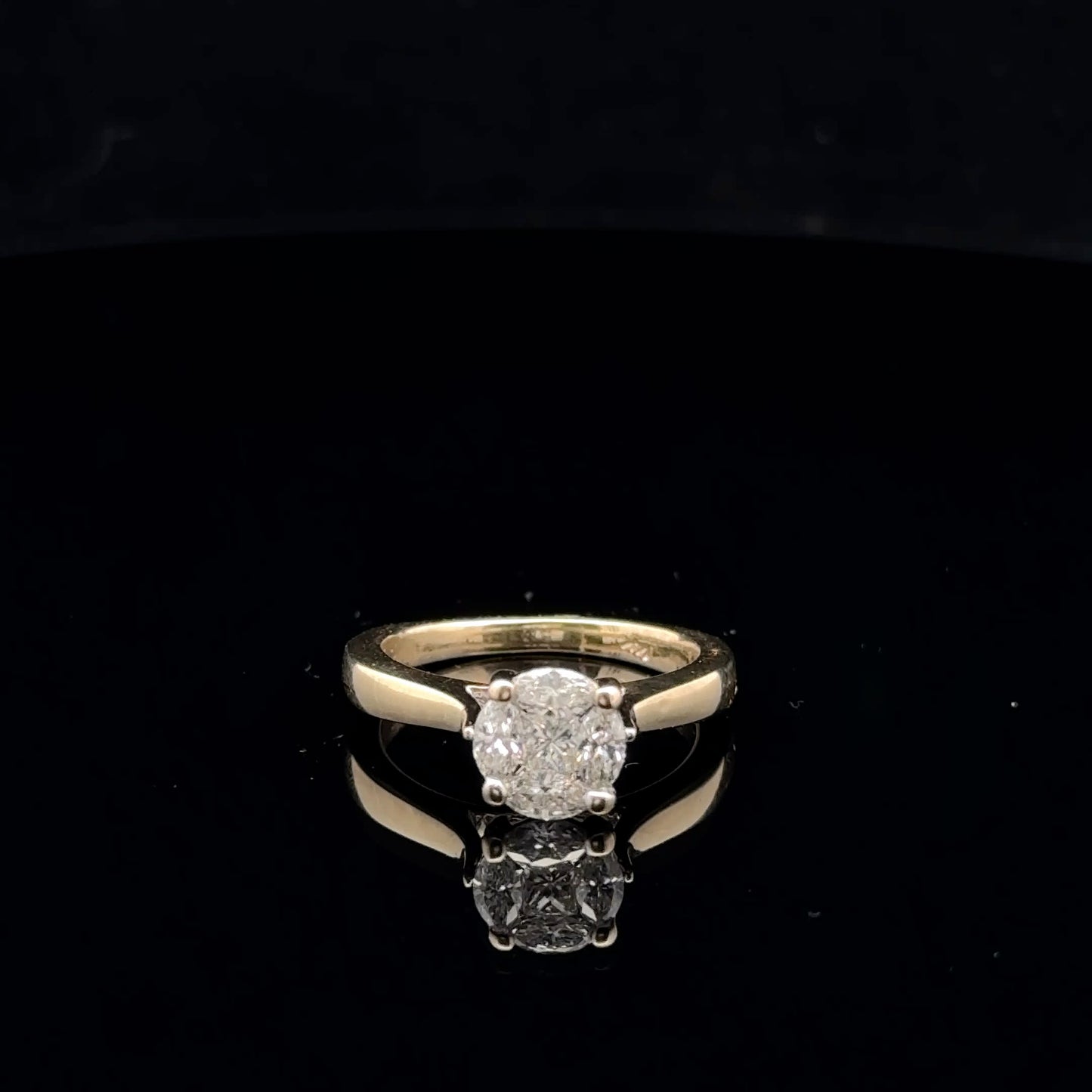 0.50ctw G/VS2 #6 5 Stone Solitaire - 14KY - Natural Diamond - 53007