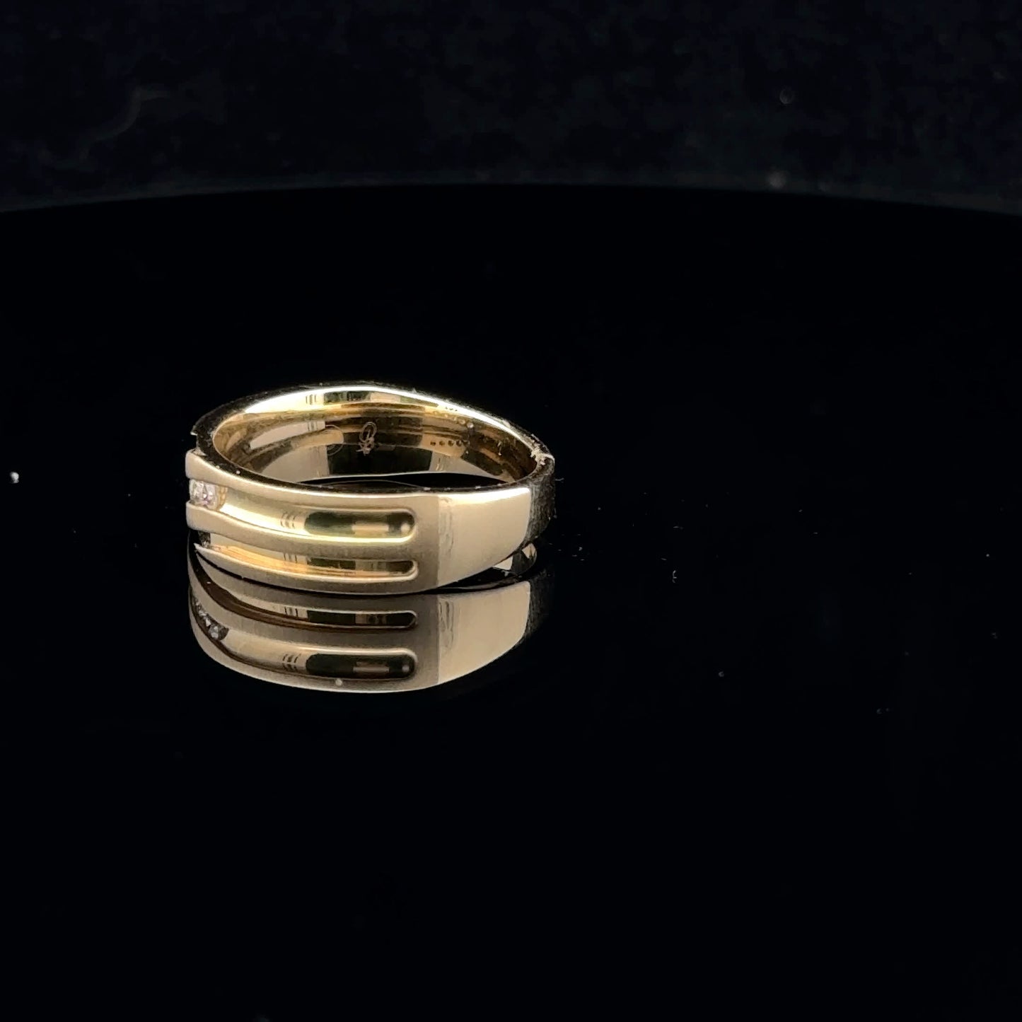 0.17ctw G/Si1 #9.5 5 Stone Men's - 10KY - Natural Diamond - 53011