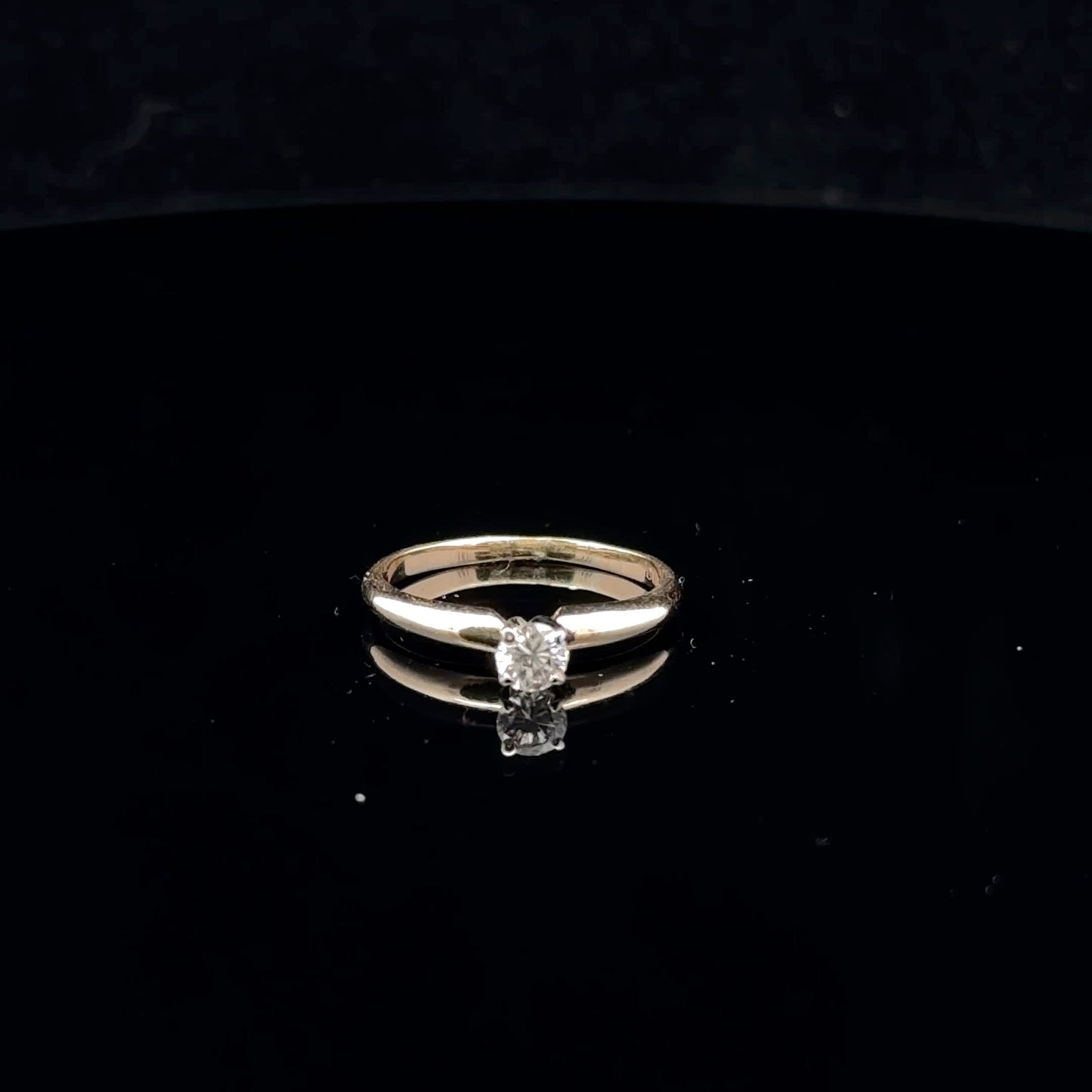 0.15ct H/SI2 #5.25 Mini Solitaire - 14KY - Natural Diamond - 53012