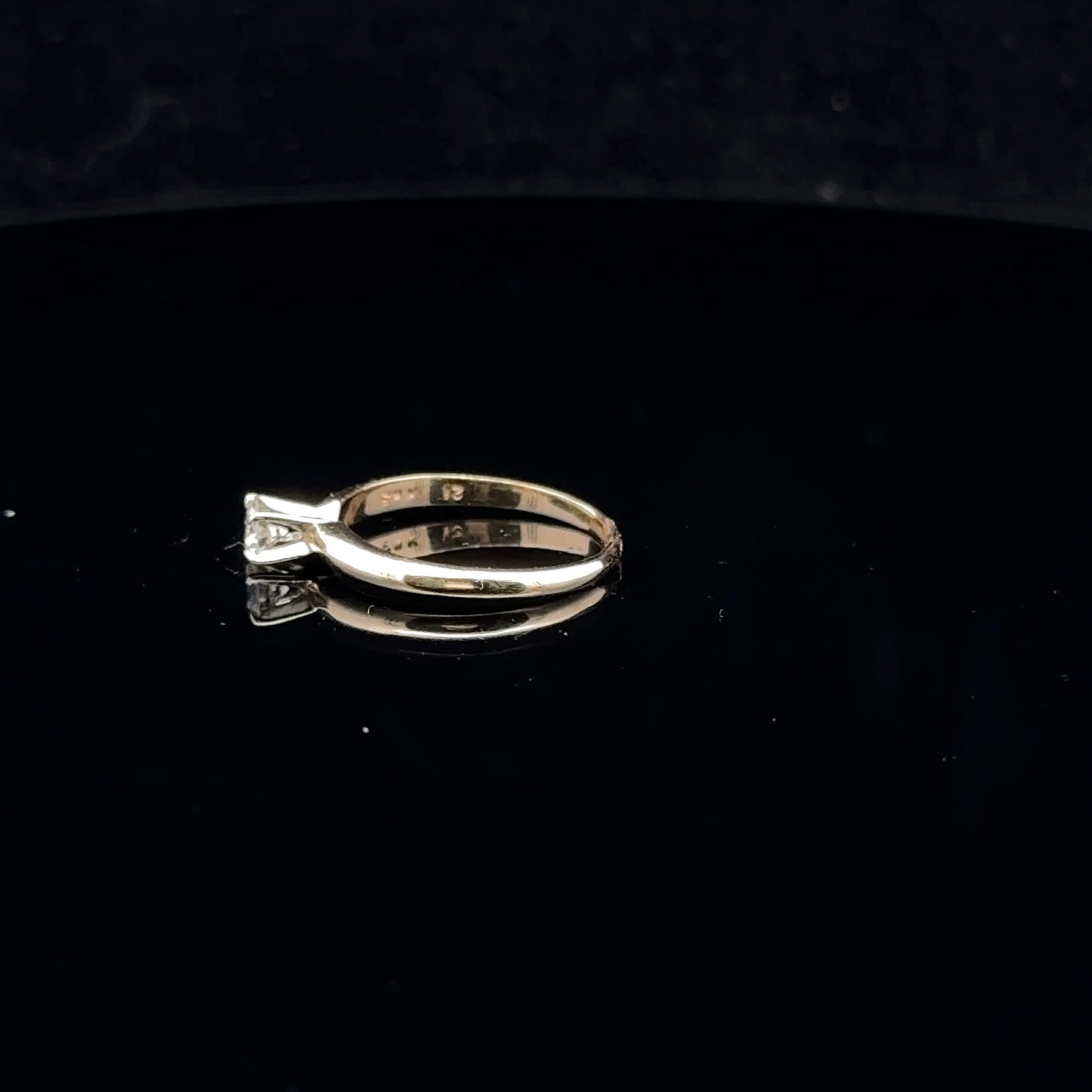 0.15ct H/SI2 #5.25 Mini Solitaire - 14KY - Natural Diamond - 53012