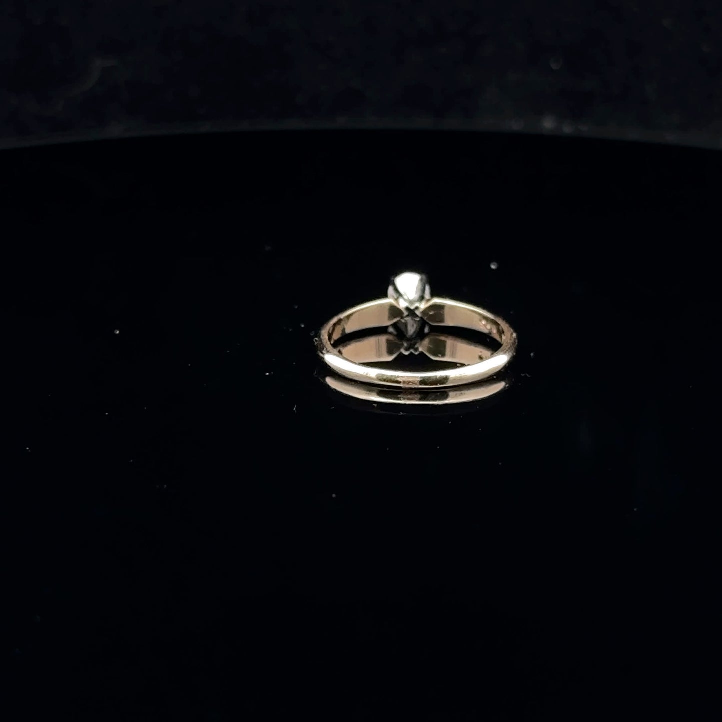 0.15ct H/SI2 #5.25 Mini Solitaire - 14KY - Natural Diamond - 53012