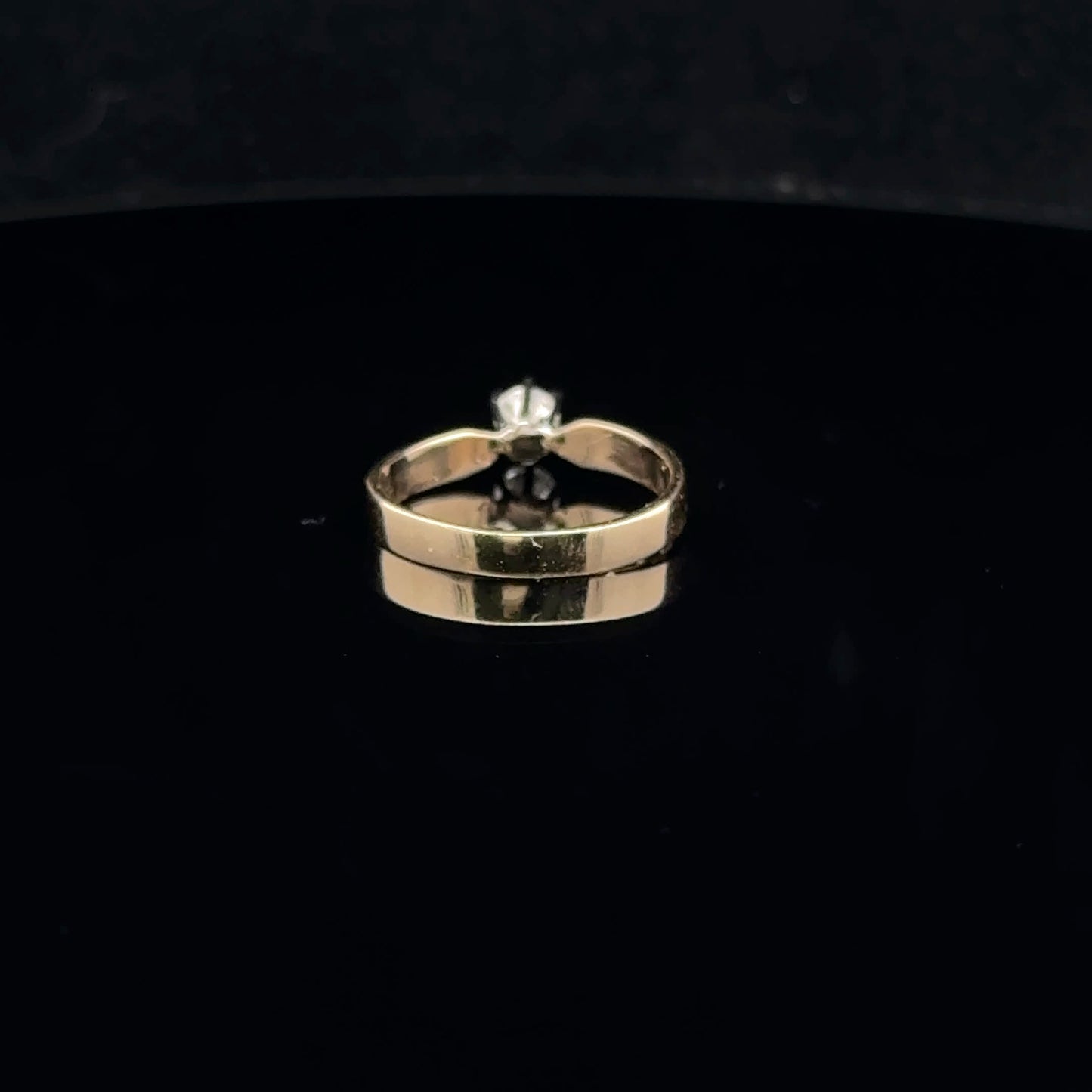 0.25ct G/SI1 #6.5 Wide Band Solitaire - 14KY - Natural Diamond - 53013