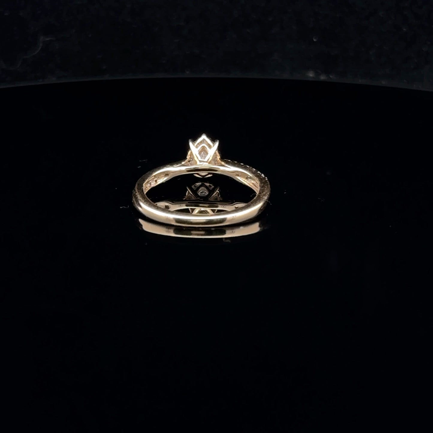 0.38ctw 0.17ct F/SI1 #7 Pear Halo - 10KY - Natural Diamond - 53015