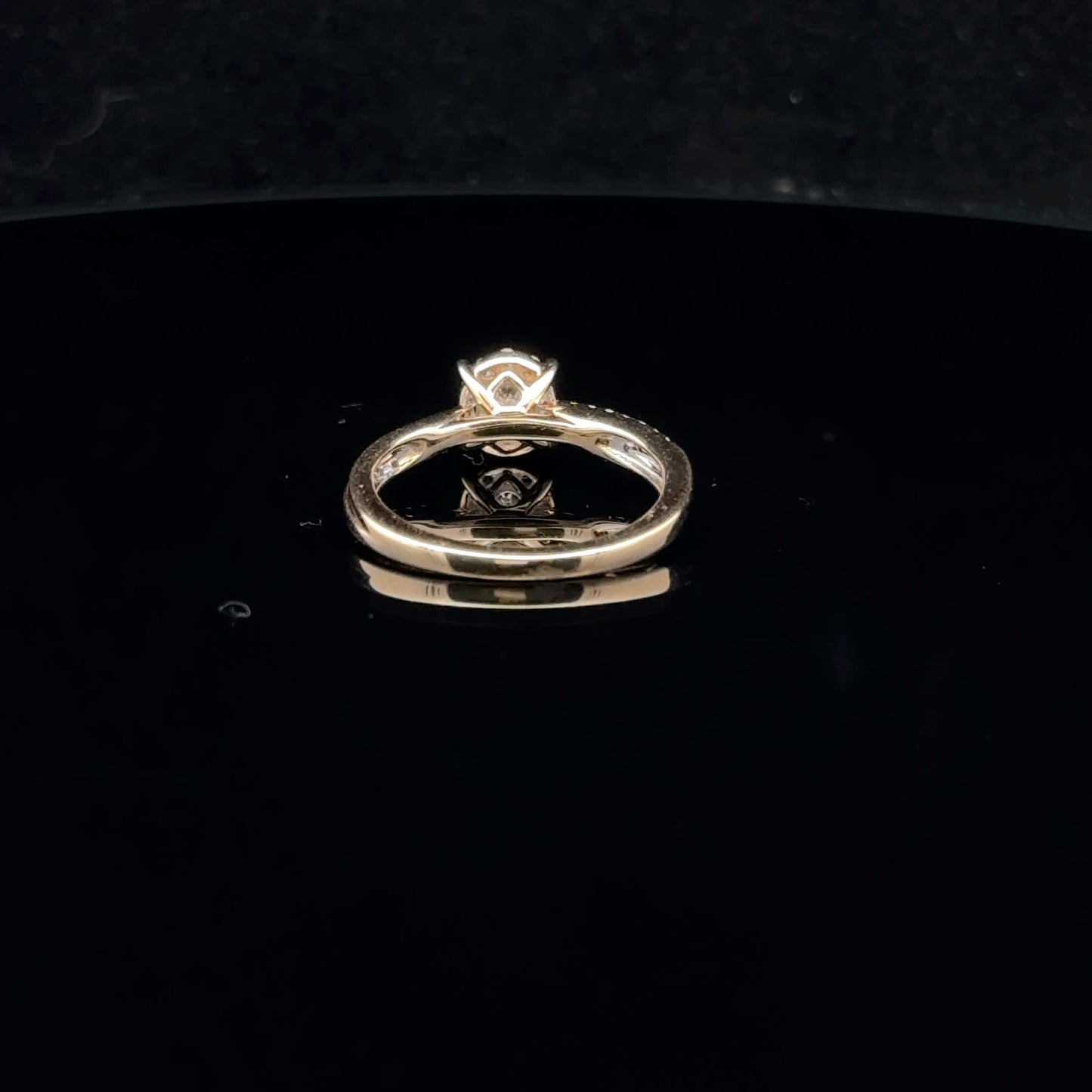 0.38ctw 0.17ct F/SI1 #7 Oval Halo - 10KY - Natural Diamond - 53016
