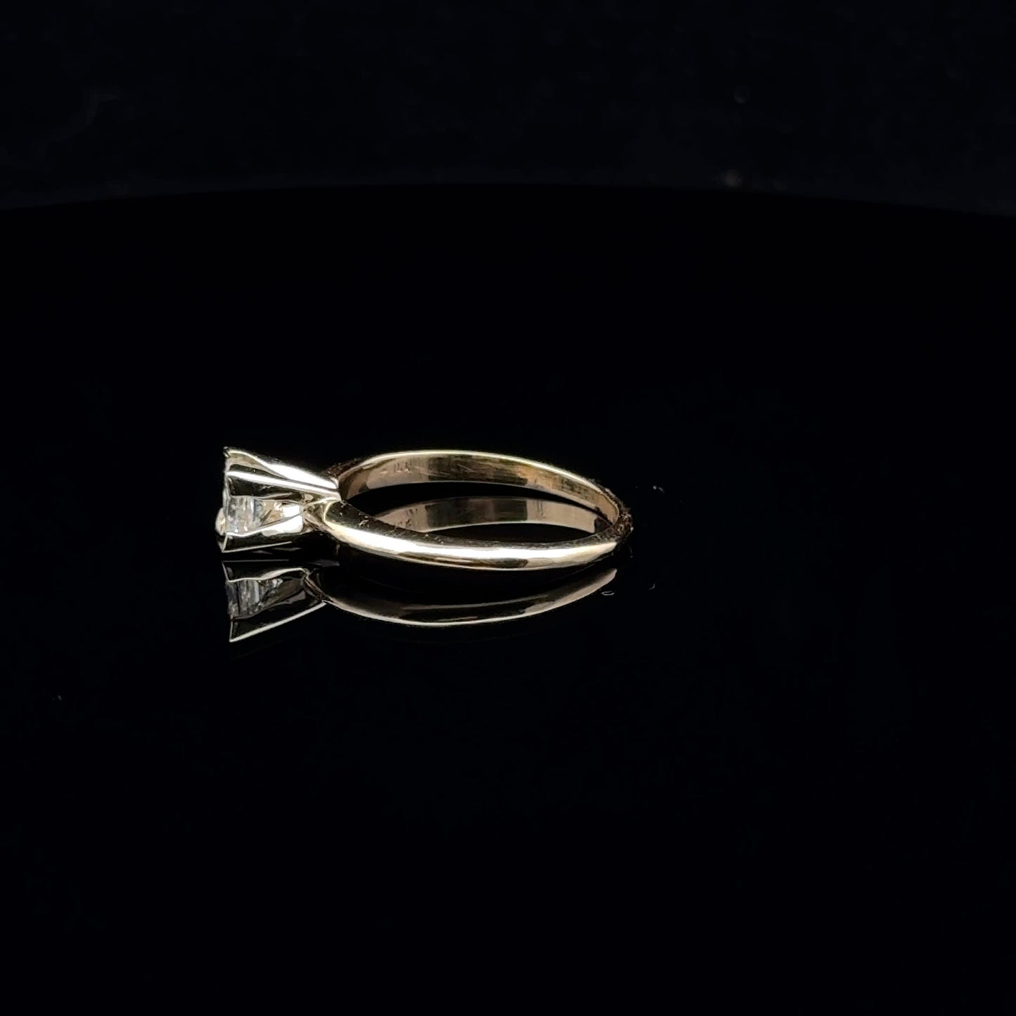 0.48ct G/VS2 #6.5 Princess Solitaire - 14KY - Natural Diamond - 53018