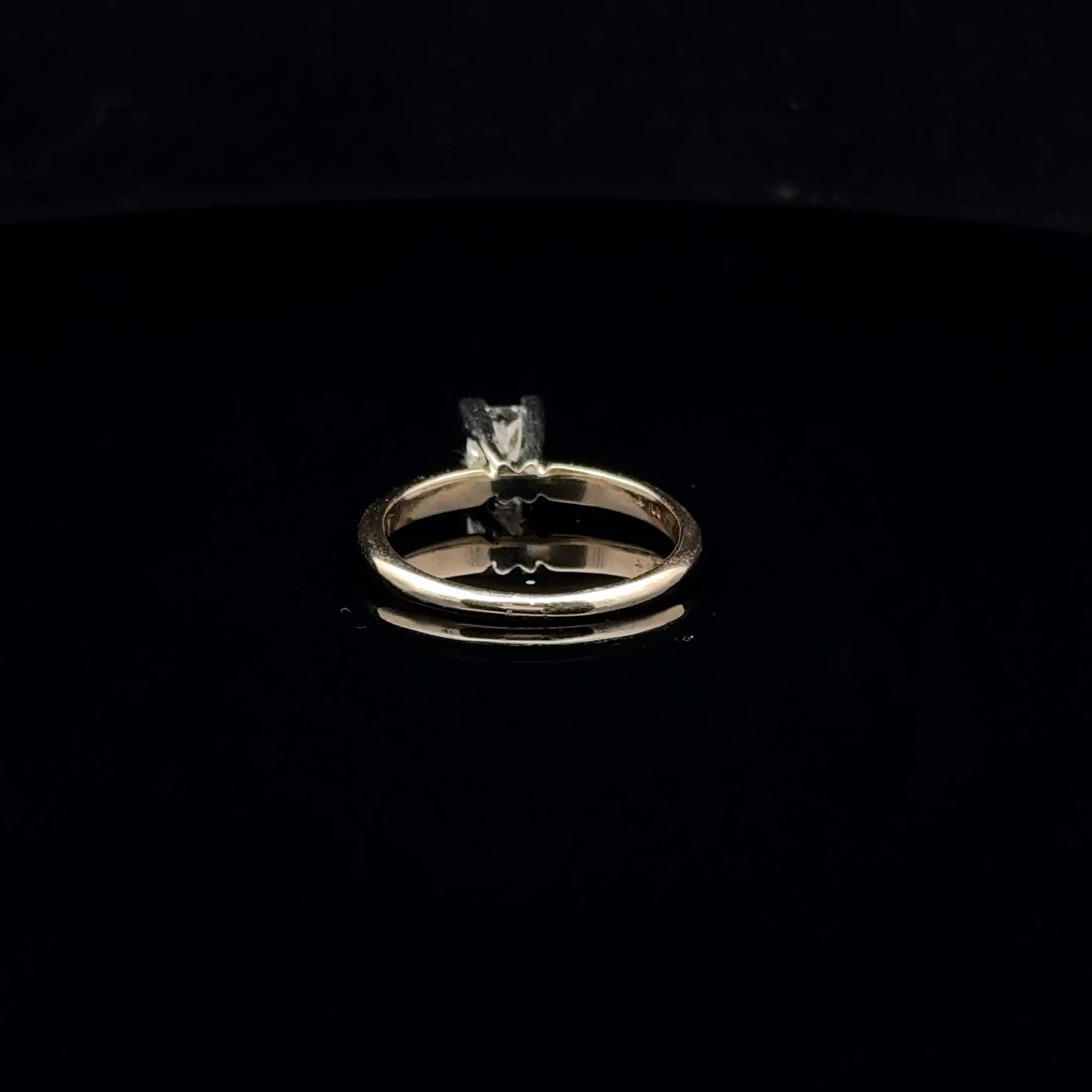 0.48ct G/VS2 #6.5 Princess Solitaire - 14KY - Natural Diamond - 53018