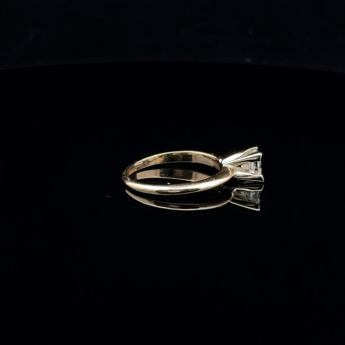 0.48ct G/VS2 #6.5 Princess Solitaire - 14KY - Natural Diamond - 53018