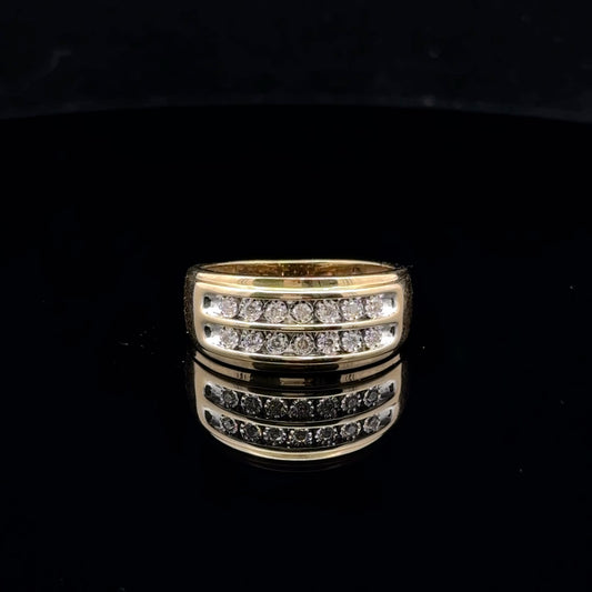 0.20ctw H/SI2 #9.5 Miracle Men's - 10KY - Natural Diamond - 53019