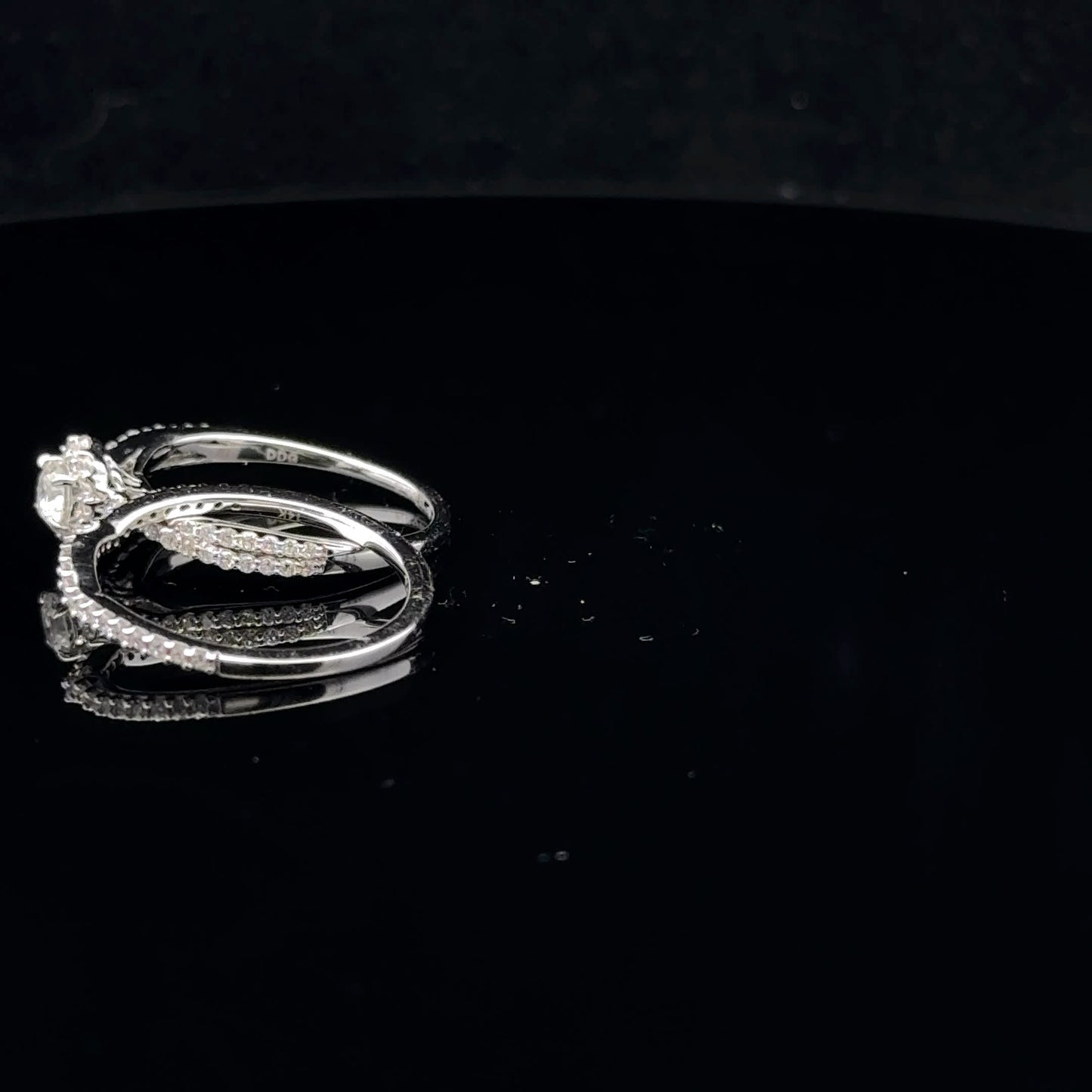 Natural Diamond - 14KW - Wavy Halo Set - 53021