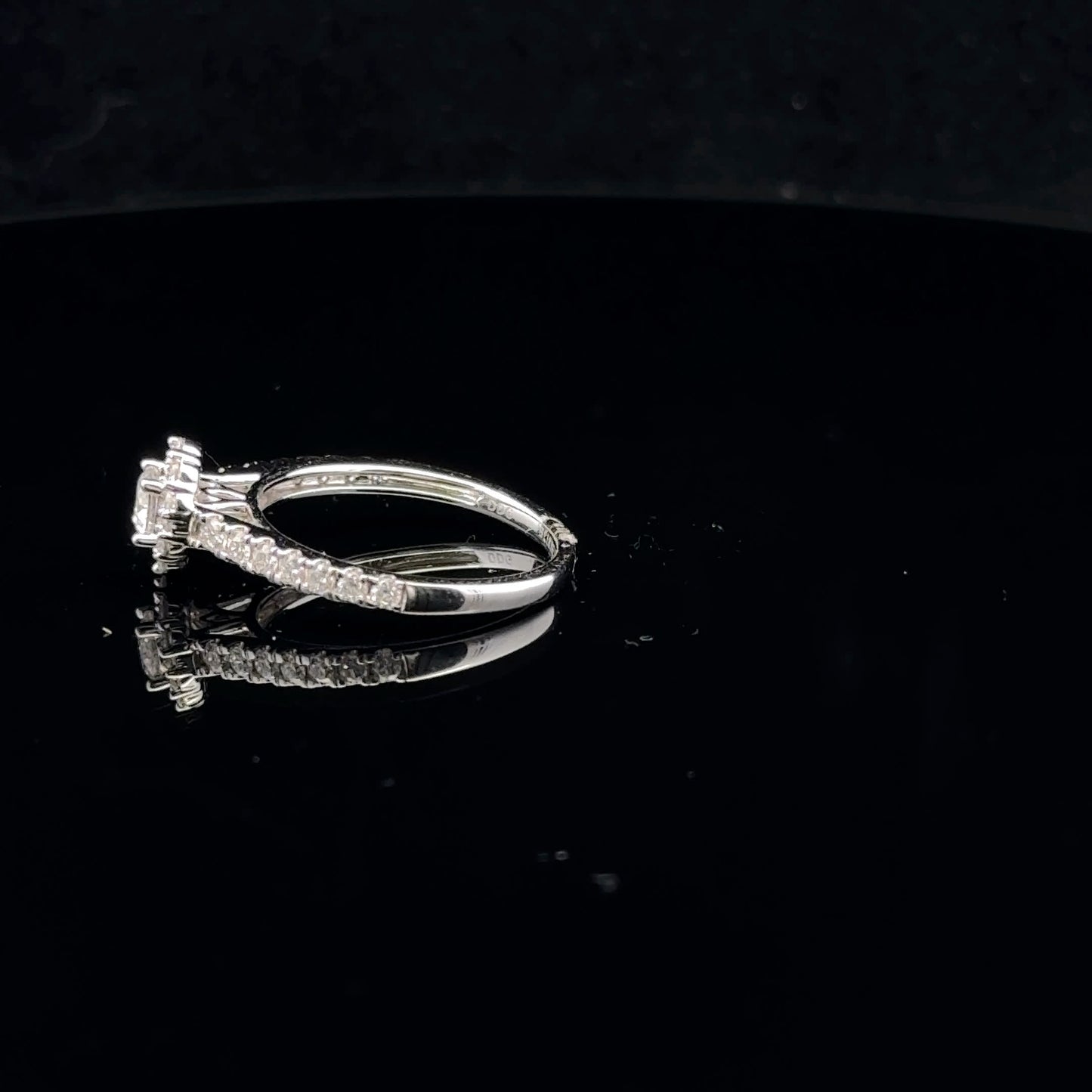 0.75ctw 0.33ct G/VS2 #5 Round Halo - 14KW - Natural Diamond - 53022