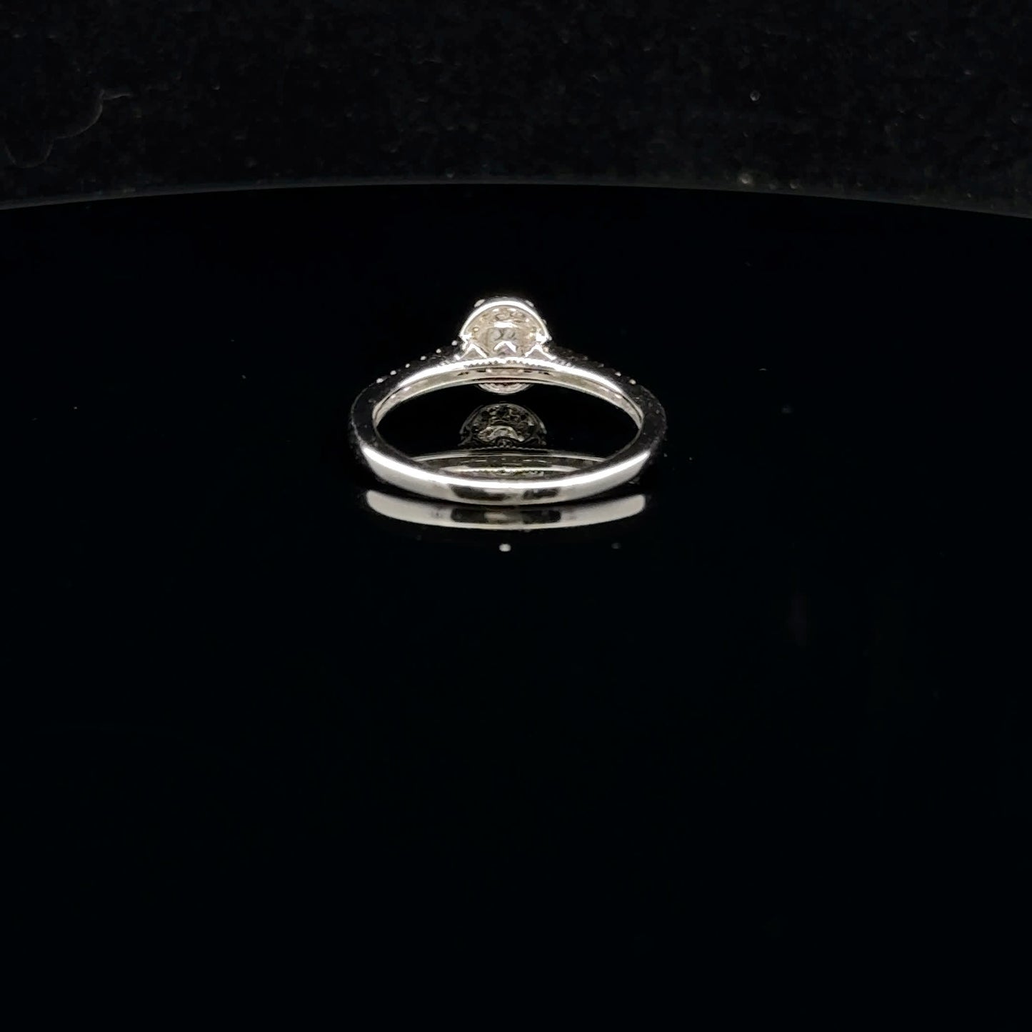 0.38ctw 0.17ct G/SI1 #6.75 Oval Halo - 10KW - Natural Diamond - 53027