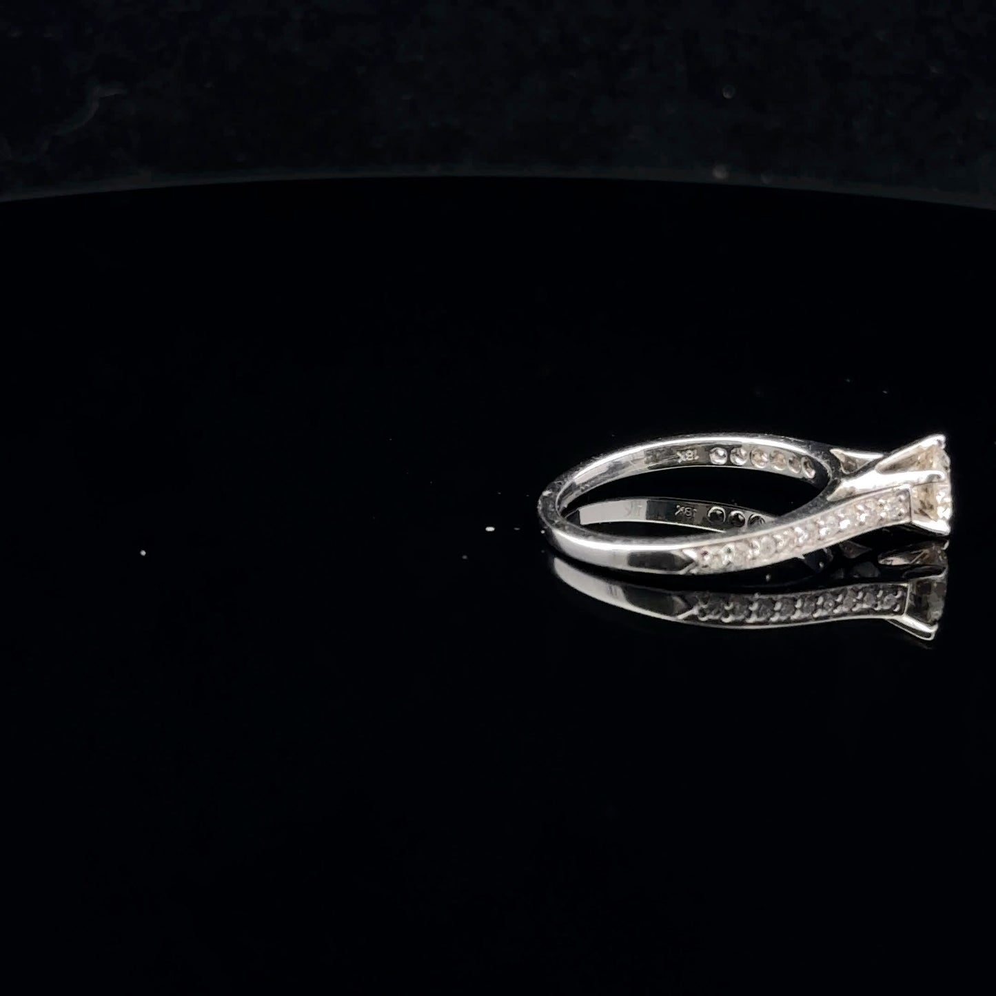 0.99ctw 0.75ct G/VS2 #6.5 Six Prong Side - 14KW - Natural Diamond - 53028
