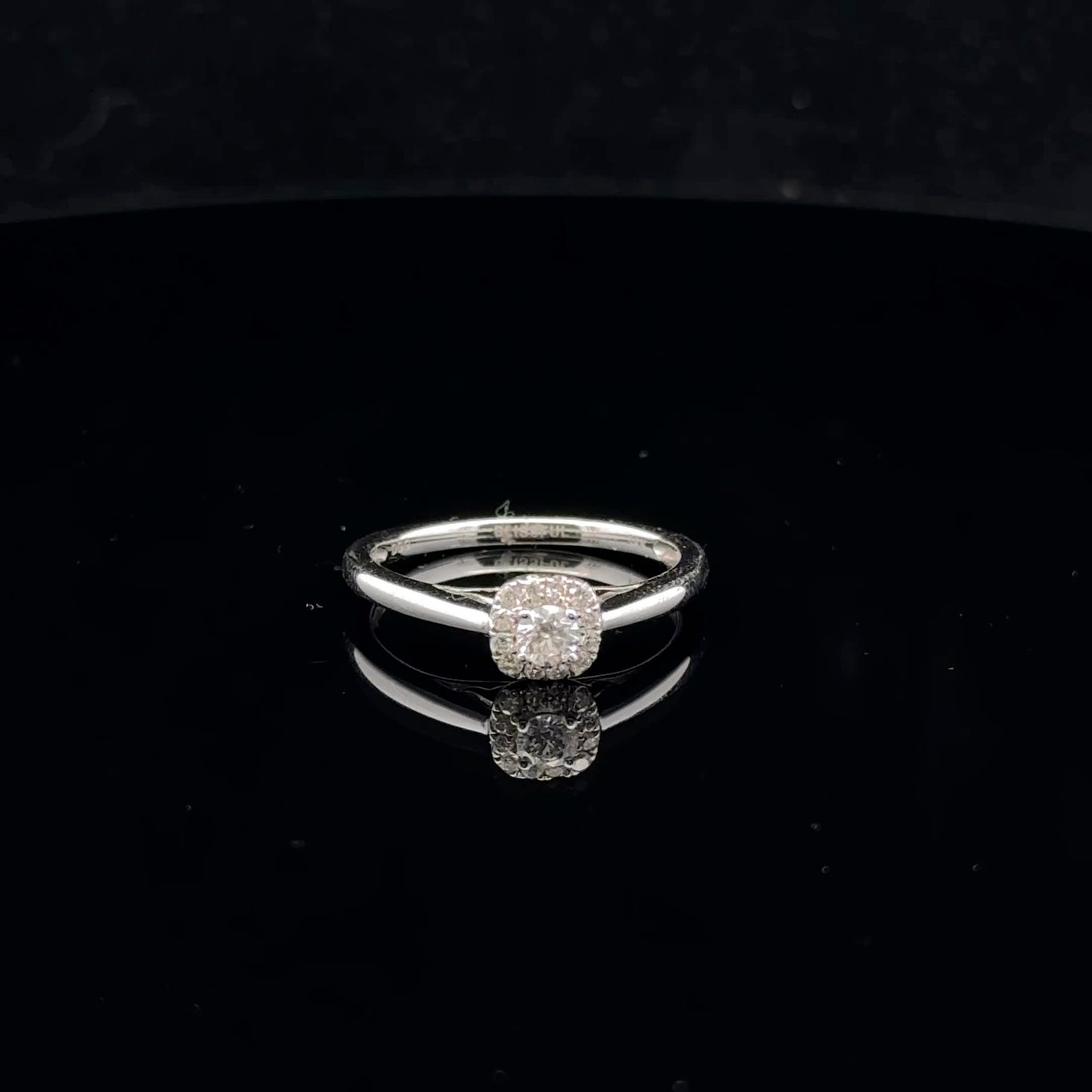 0.25ctw 0.17ct G/SI1 #7 Cushion Halo - 14KW - Natural Diamond - 53030