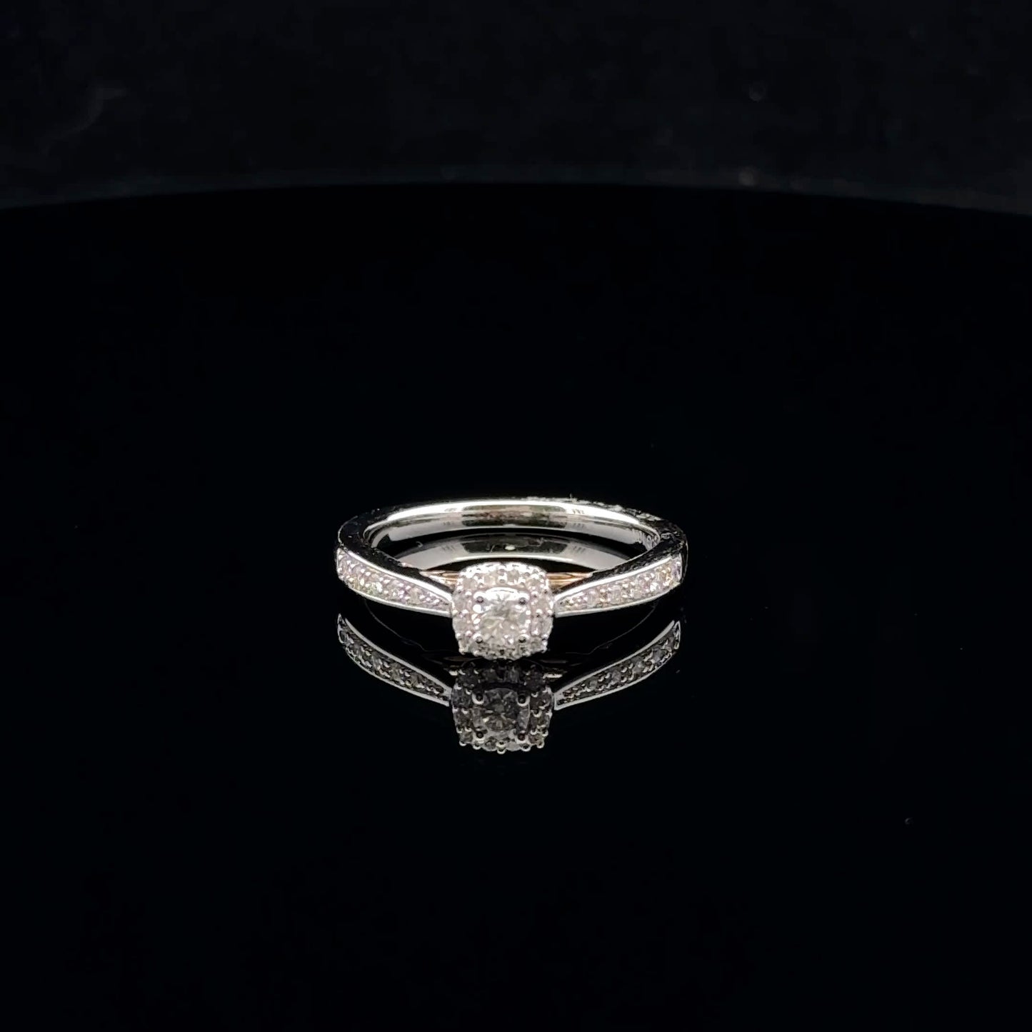 0.25ctw 0.12ct G/SI1 #7 Cushion Halo Side - 10KW/Y - Natural Diamond - 53031