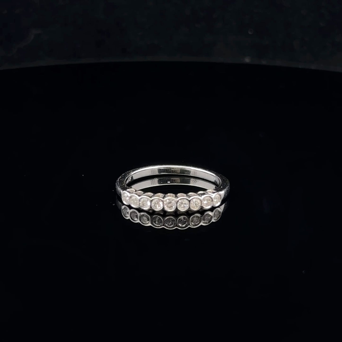 0.25ctw F/SI2 #6.5 Bezel Band - 14KW - Natural Diamond - 53032