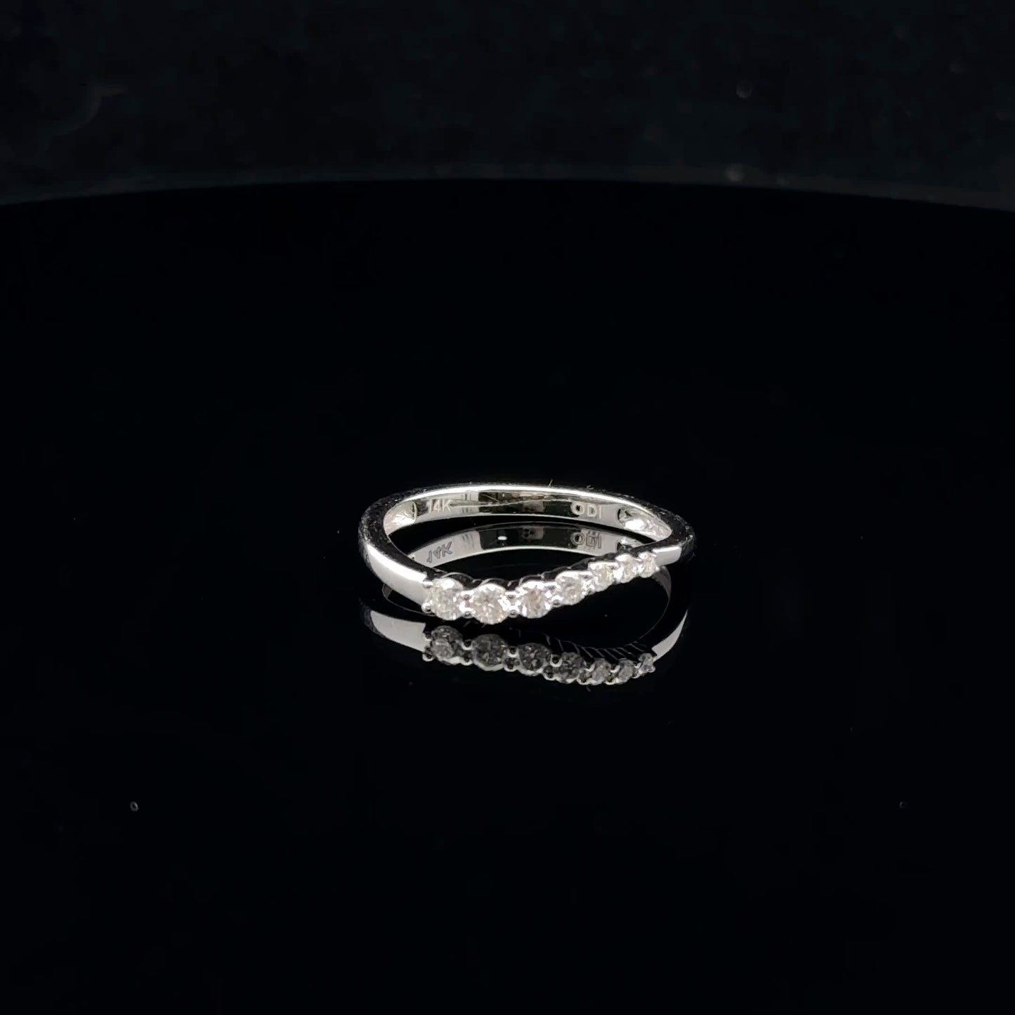 0.25ctw G/SI2 #7 Journey Band - 14KW - Natural Diamond - 53037