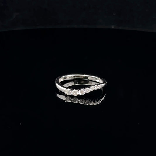 0.25ctw G/SI2 #7 Journey Band - 14KW - Natural Diamond - 53037