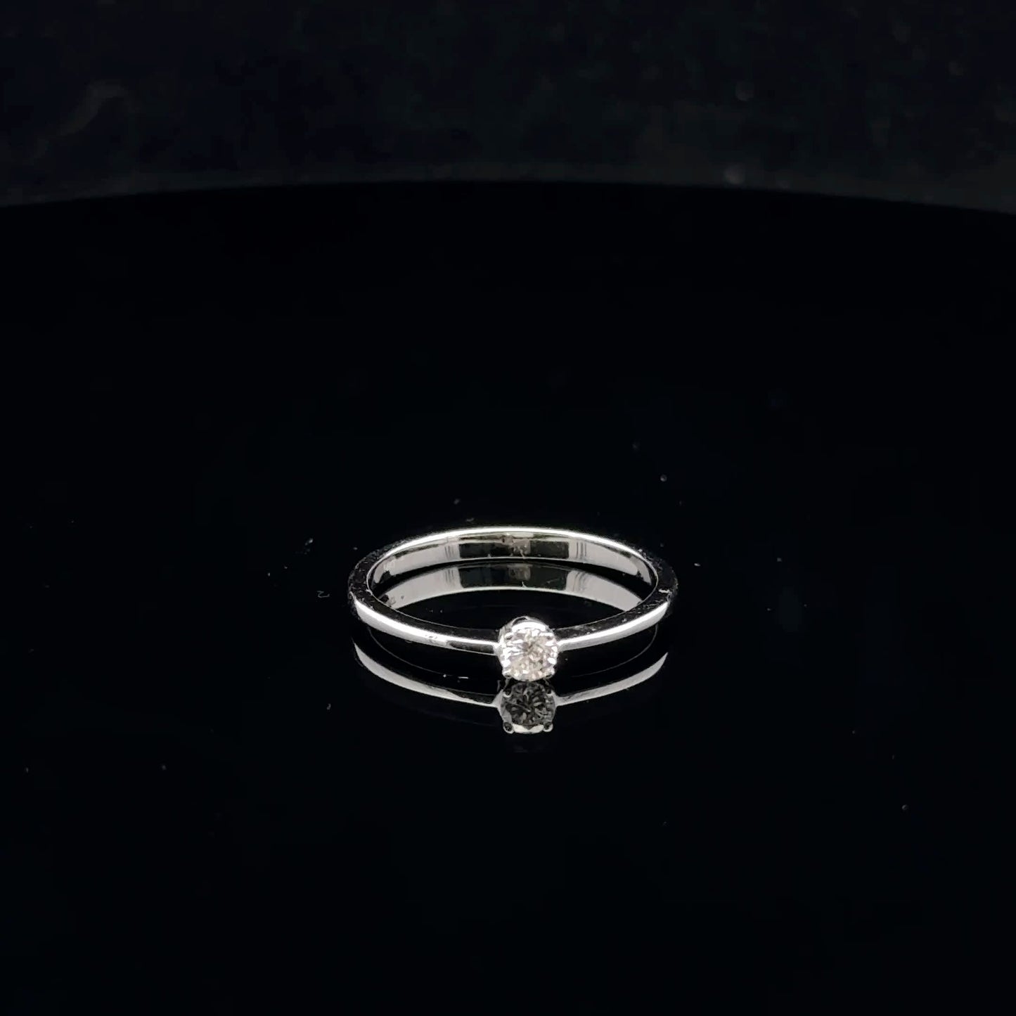 0.12ct G/SI1 #6 Promise Ring - 14KW - Natural Diamond - 53044