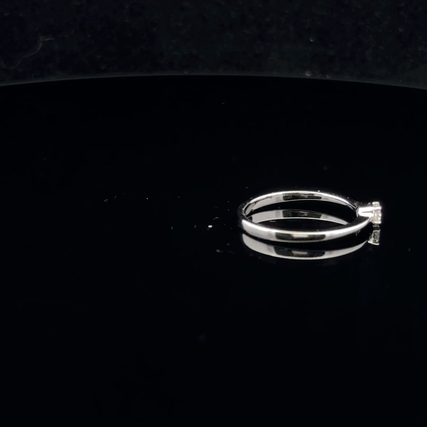 0.12ct G/SI1 #6 Promise Ring - 14KW - Natural Diamond - 53044