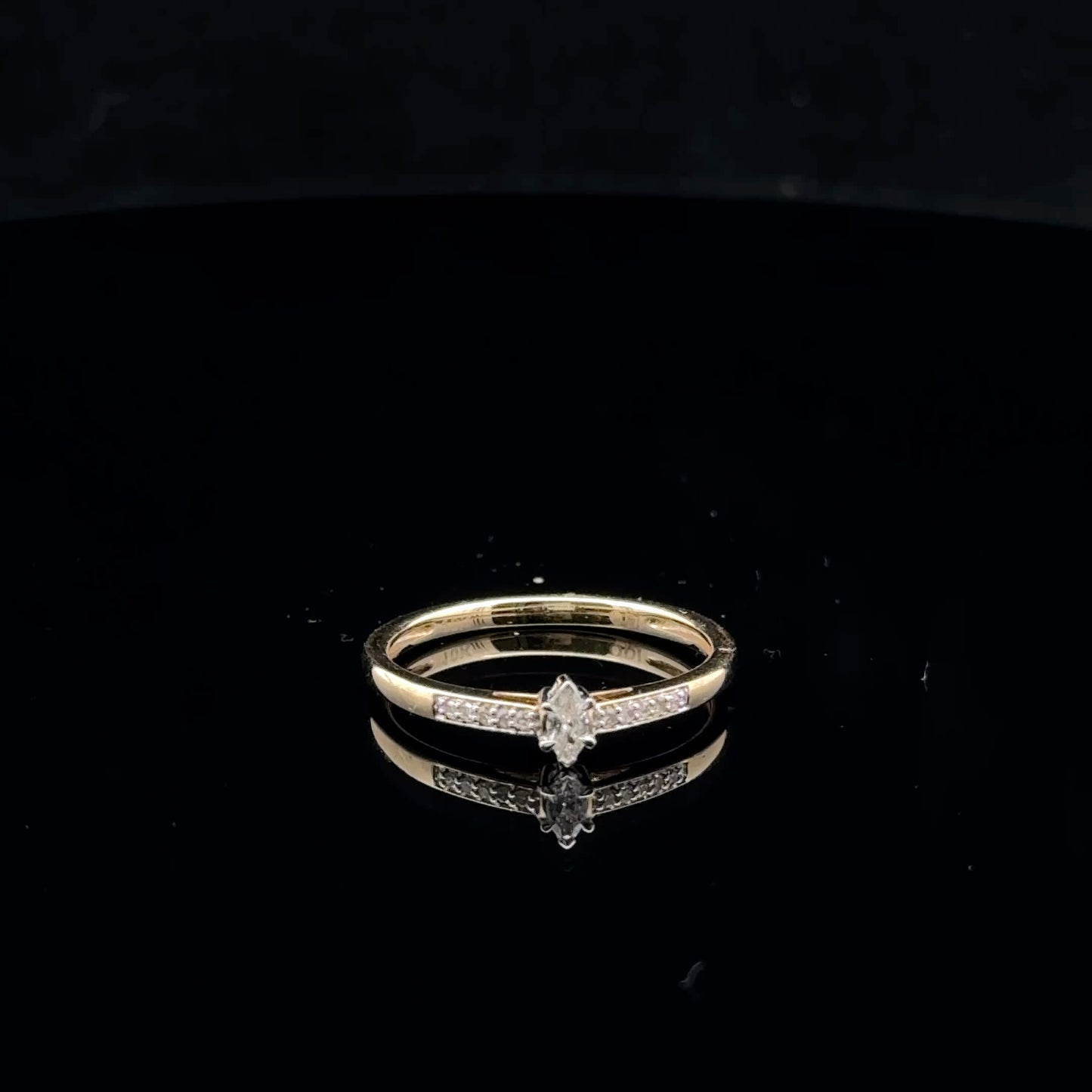 0.12ctw G/SI2 #6.5 Marque Promise - 10KY - Natural Diamond - 53047