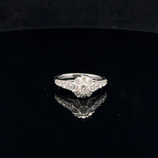 1ctw 0.33ct G/SI1 #7 Flower halo - 10KW - Natural Diamond - 53052
