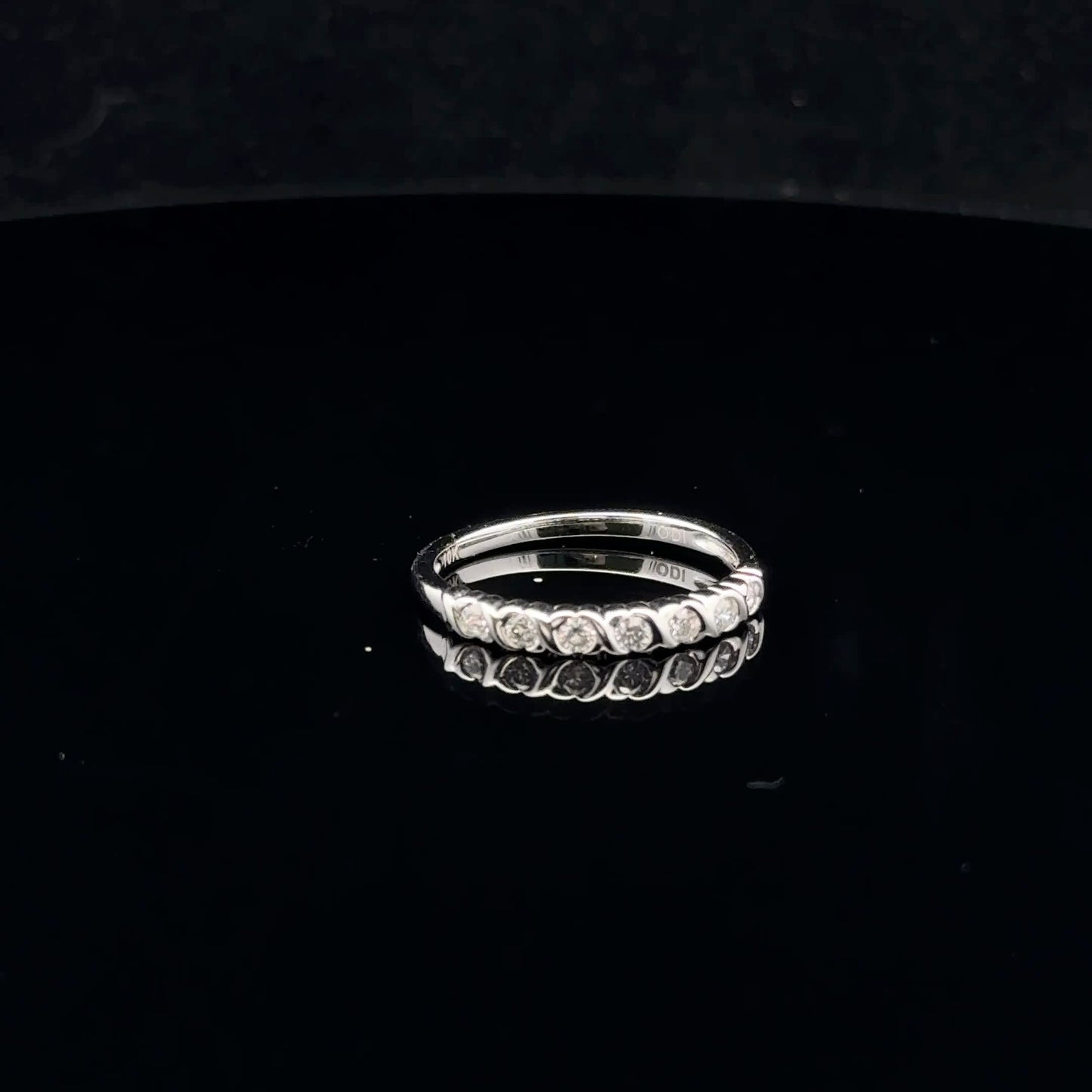 0.25ctw G/Si1 #7 Woven Band - 10KW - Natural Diamond - 53058