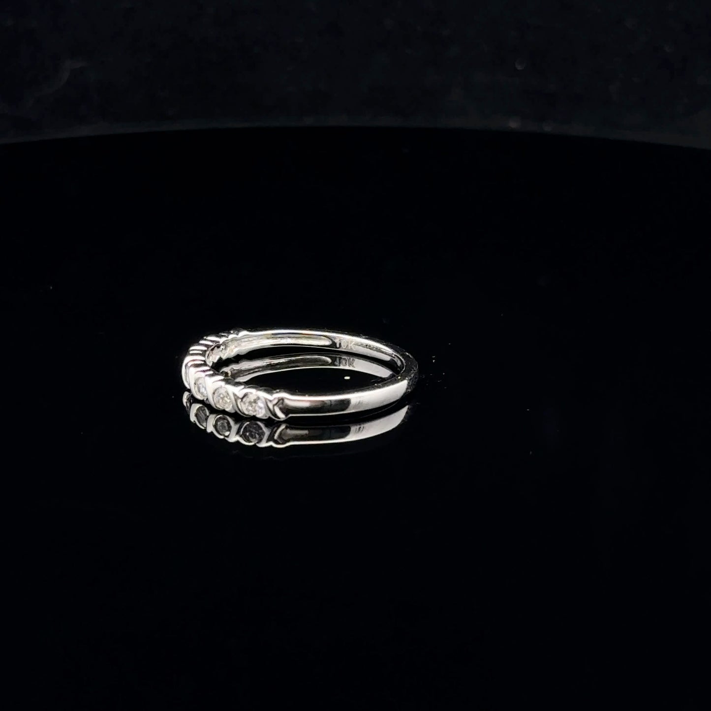 0.25ctw G/Si1 #7 Woven Band - 10KW - Natural Diamond - 53058