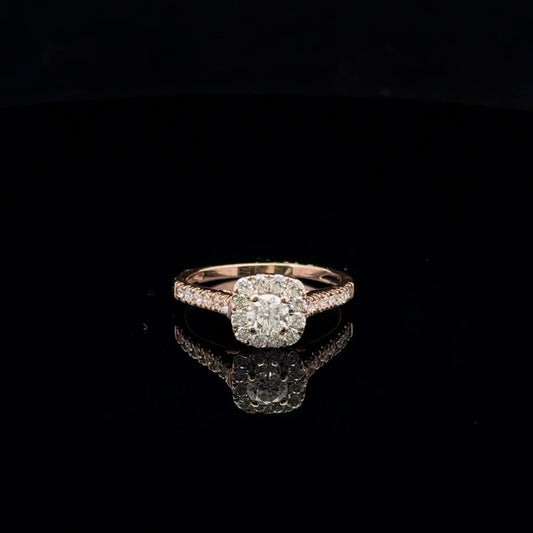 1ctw 0.33ct G/SI2 #7 Round Halo - 10KR - Natural Diamond - 53060