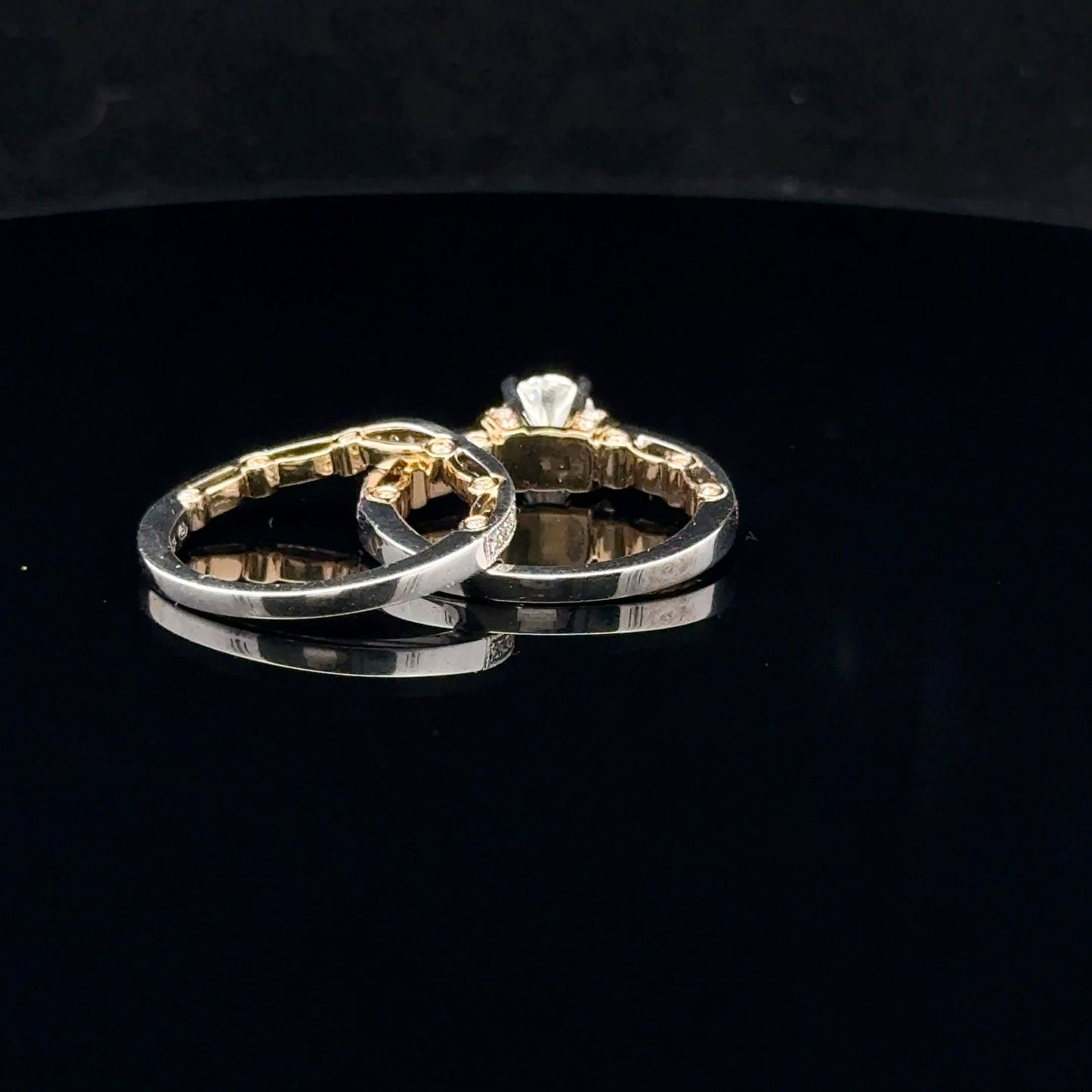 1.26ctw 0.76ct E/SI2 #7 Two Tone Bridal - 14KW/G - Natural Diamond - 53063