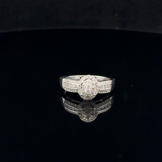 0.50ctw G/SI1 #7 Oval Wide Band - 10KW - Natural Diamond - 53069