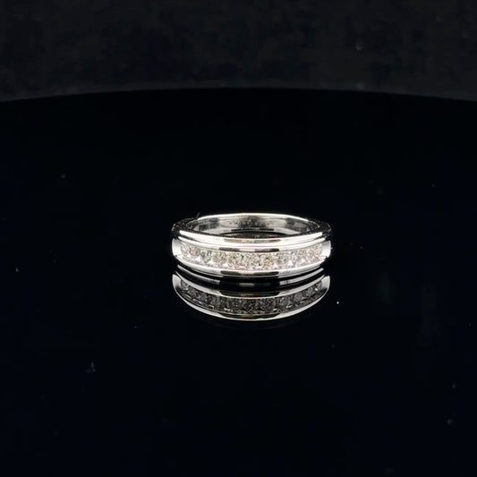 0.38ctw G/SI2 #7 Channel Men's band - 10KW - Natural Diamond - 53073