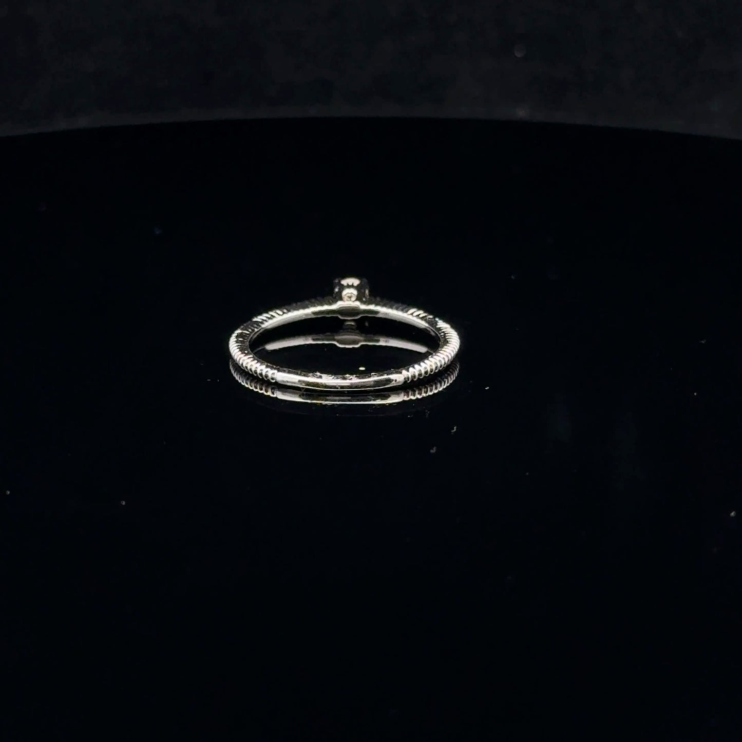 0.125ct G/SI1 #6 Mini Solitaire - 14KW - Natural Diamond - 53078