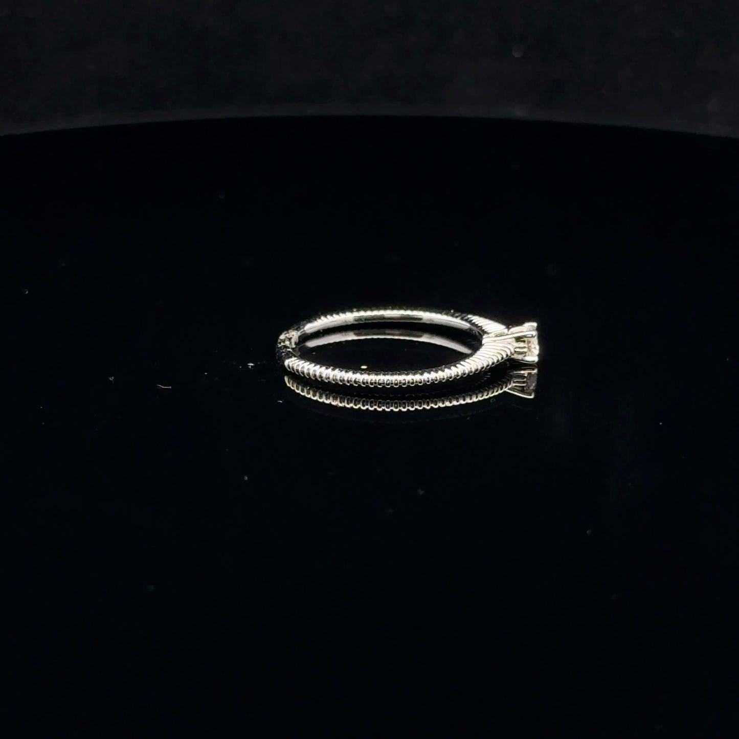 0.125ct G/SI1 #6 Mini Solitaire - 14KW - Natural Diamond - 53078