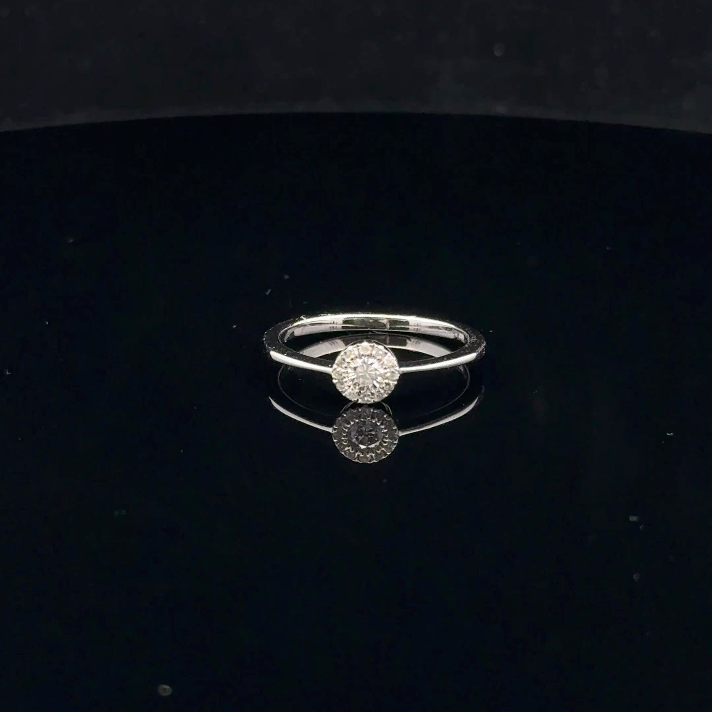 0.165ctw 0.11ct G/SI1 #6 Mini Halo Promise - 14KW - Natural Diamond - 53079