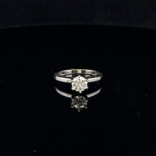 0.79ct E/VS2 #5.5 Solitaire - 14KW - Natural Diamond - 53080