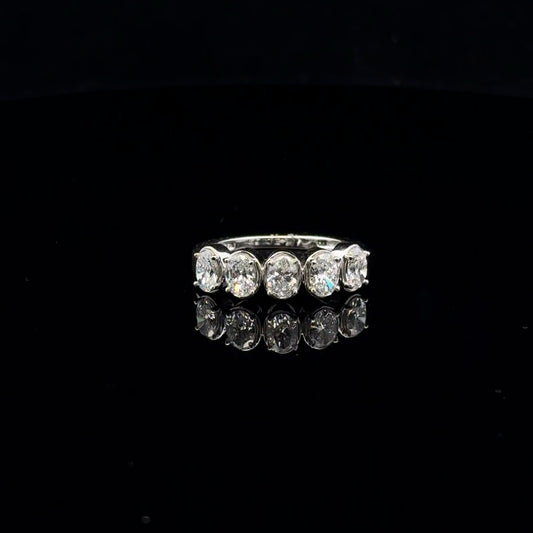 1.25ctw D/VS1 #7 Oval Band - 14KW - Lab Diamond - 53083